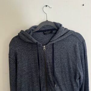 Velvet by Spenser Graham Zip up sweater with hood and pockets